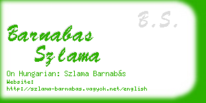barnabas szlama business card